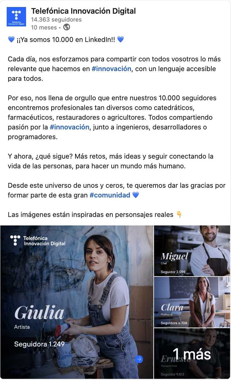 LinkedIn Telefónica Innovación Digital